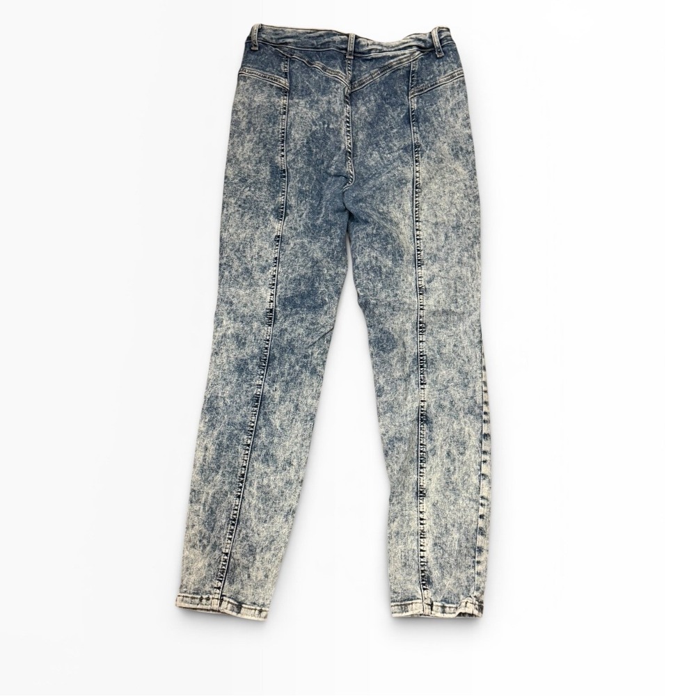 Free People We the Free Riley Seamed Skinny Denim Jeans Acid Wash High Waist 32 - Picture 2 of 11